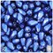 BeadTin Cobalt Pearl 13mm Faceted Pear Plastic Craft Beads (30pcs)
